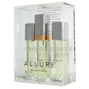 chanel allure eau de toilette purse spray and 2 refills|Chanel Allure perfume boots.